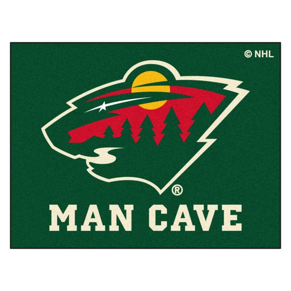 FanMats® - Minnesota Wild 33.75" x 42.5" Nylon Face Man Cave All-Star Floor Mat with "Wild" Primary Logo