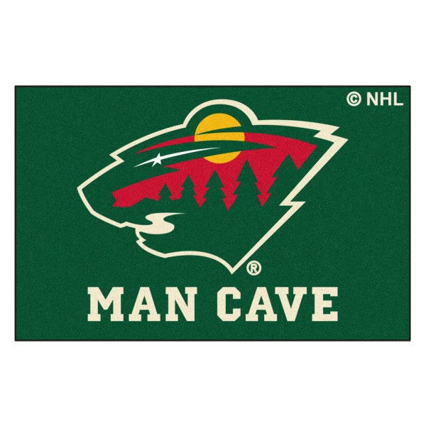 FanMats® - Minnesota Wild 19" x 30" Nylon Face Man Cave Starter Mat with "Wild" Primary Logo