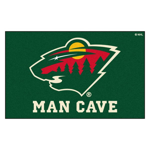 FanMats® - Minnesota Wild 60" x 96" Nylon Face Man Cave Ulti-Mat with "Wild" Primary Logo