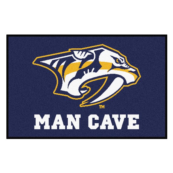FanMats® - Nashville Predators 19" x 30" Nylon Face Man Cave Starter Mat with "Saber Tooth Tiger" Logo