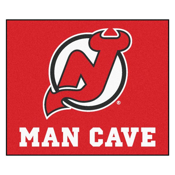 FanMats® - New Jersey Devils 59.5" x 71" Nylon Face Man Cave Tailgater Mat with "NJ Devil Horn" Logo