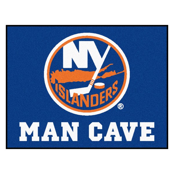 FanMats® - New York Islanders 33.75" x 42.5" Nylon Face Man Cave All-Star Floor Mat with "NY Islanders Circle" Logo