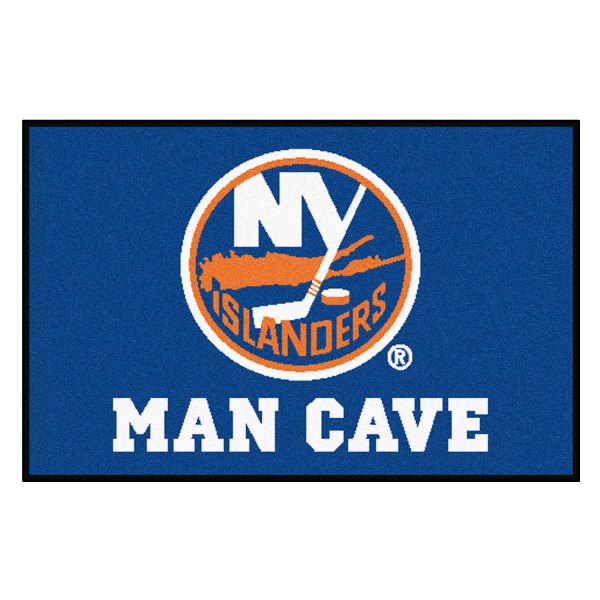 FanMats® - New York Islanders 19" x 30" Nylon Face Man Cave Starter Mat with "NY Islanders Circle" Logo