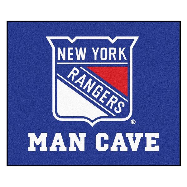 FanMats® - New York Rangers 59.5" x 71" Nylon Face Man Cave Tailgater Mat with "New York Rangers Shield" Logo