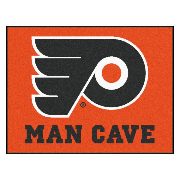 FanMats® - Philadelphia Flyers 33.75" x 42.5" Nylon Face Man Cave All-Star Floor Mat with "P" Logo