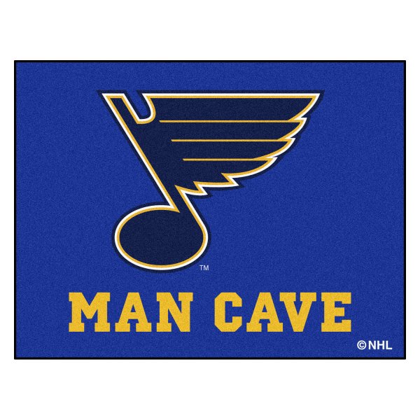 FanMats® - St. Louis Blues 33.75" x 42.5" Nylon Face Man Cave All-Star Floor Mat with "Music Note" Primary Logo