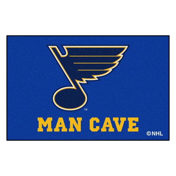 FanMats® - St. Louis Blues 19" x 30" Nylon Face Man Cave Starter Mat with "Music Note" Primary Logo
