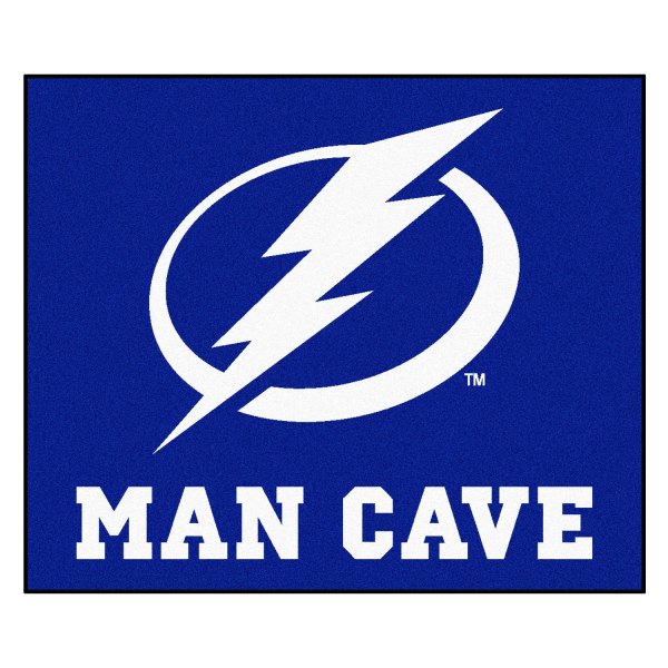 FanMats® - Tampa Bay Lightning 59.5" x 71" Nylon Face Man Cave Tailgater Mat with "Circle Lighting Bolt" Logo
