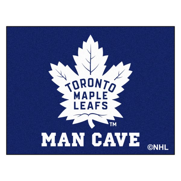 FanMats® - Toronto Maple Leafs 33.75" x 42.5" Nylon Face Man Cave All-Star Floor Mat with "Maple Leaf" Logo