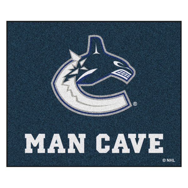 FanMats® - Vancouver Canucks 59.5" x 71" Nylon Face Man Cave Tailgater Mat with "Jumping Orca" Logo
