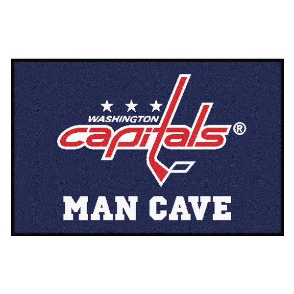 FanMats® - Washington Capitals 19" x 30" Nylon Face Man Cave Starter Mat with "Capitals" Logo