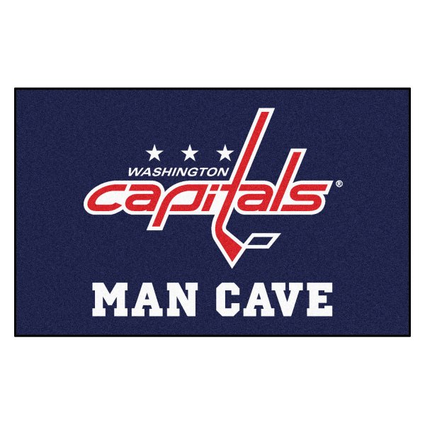 FanMats® - Washington Capitals 60" x 96" Nylon Face Man Cave Ulti-Mat with "Capitals" Logo