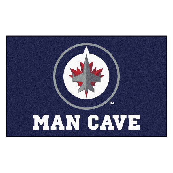 FanMats® - Winnipeg Jets 60" x 96" Nylon Face Man Cave Ulti-Mat with "Jets Primary" Logo
