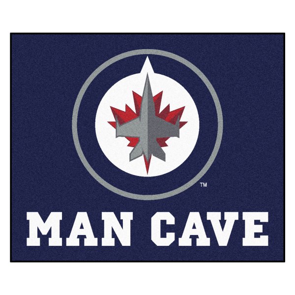 FanMats® - Winnipeg Jets 59.5" x 71" Nylon Face Man Cave Tailgater Mat with "Jets Primary" Logo