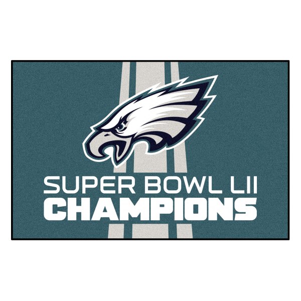 FanMats® - Philadelphia Eagles 19" x 30" Nylon Face Starter Mat with "Super Bowl LII Champions" Logo