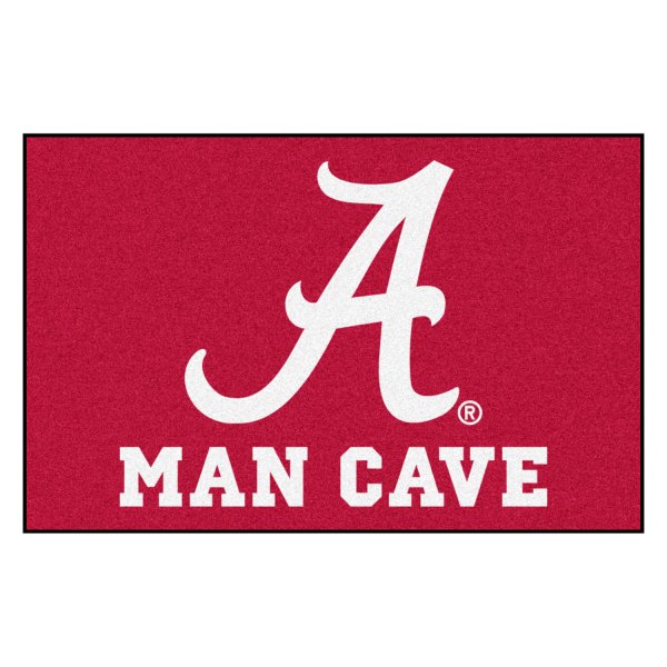 FanMats® - University of Alabama 19" x 30" Nylon Face Man Cave Starter Mat with "Script A" Logo