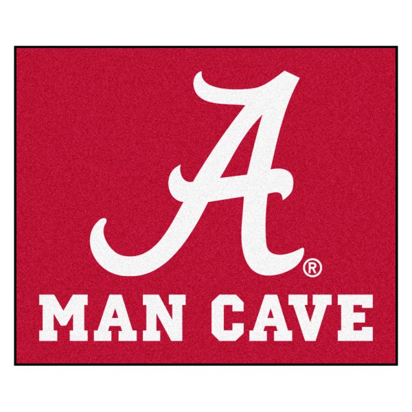 FanMats® - University of Alabama 59.5" x 71" Nylon Face Man Cave Tailgater Mat with "Script A" Logo