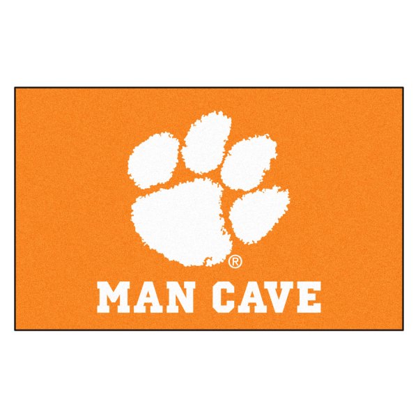FanMats® - Clemson University 60" x 96" Nylon Face Man Cave Ulti-Mat with "Paw Print" Logo