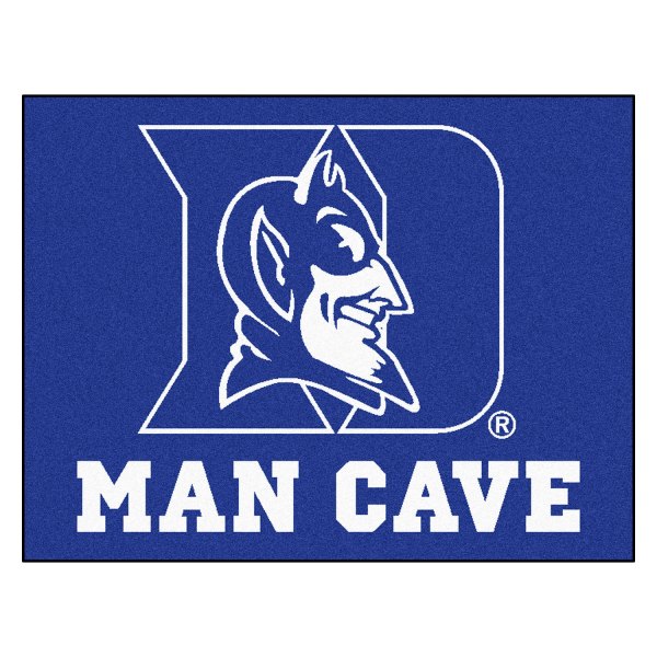 FanMats® - Duke University 33.75" x 42.5" Nylon Face Man Cave All-Star Floor Mat with "D & Devil" Logo