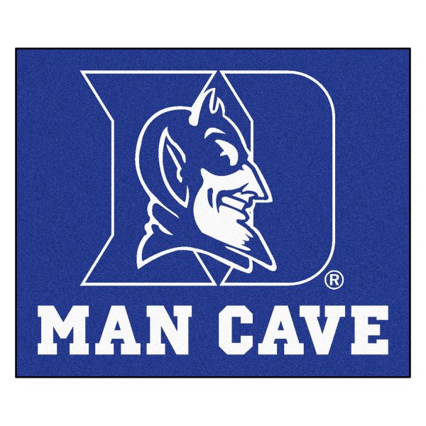 FanMats® - Duke University 59.5" x 71" Nylon Face Man Cave Tailgater Mat with "D & Devil" Logo