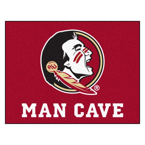 FanMats® - Florida State University 33.75" x 42.5" Nylon Face Man Cave All-Star Floor Mat with "Seminole" Logo