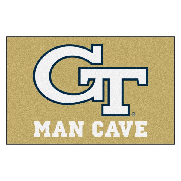 FanMats® - Georgia Tech 19" x 30" Nylon Face Man Cave Starter Mat with "GT" Logo