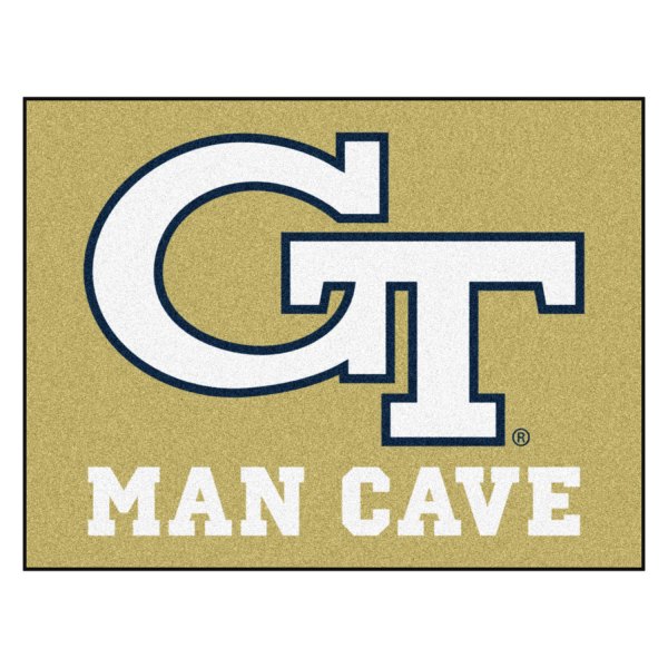 FanMats® - Georgia Tech 33.75" x 42.5" Nylon Face Man Cave All-Star Floor Mat with "GT" Logo