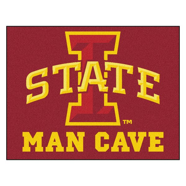 FanMats® - Iowa State University 33.75" x 42.5" Nylon Face Man Cave All-Star Floor Mat with "I State" Logo