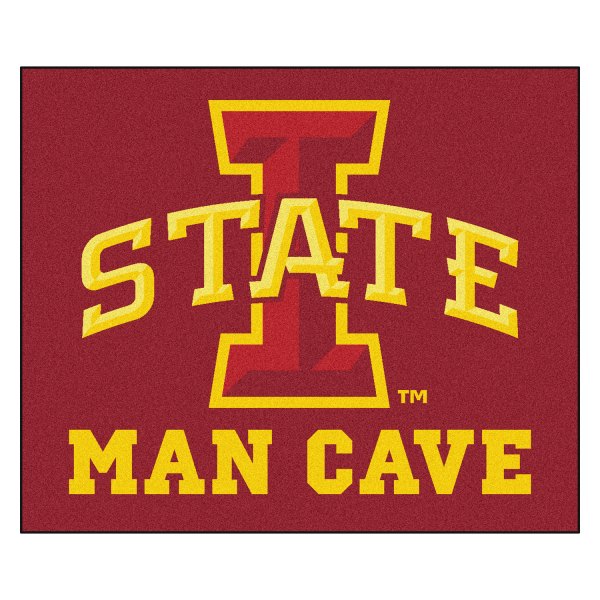 FanMats® - Iowa State University 59.5" x 71" Nylon Face Man Cave Tailgater Mat with "I State" Logo