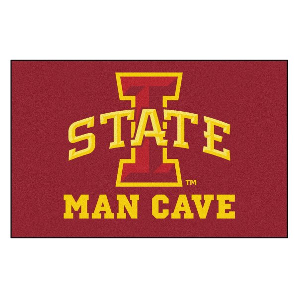 FanMats® - Iowa State University 60" x 96" Nylon Face Man Cave Ulti-Mat with "I State" Logo