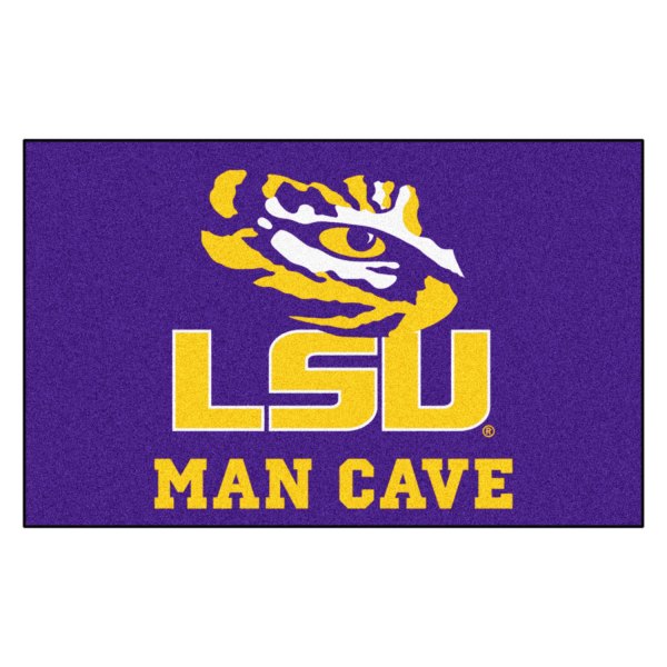 FanMats® - Louisiana State University 60" x 96" Nylon Face Man Cave Ulti-Mat with "Tiger Eye" Logo & "LSU" Wordmark