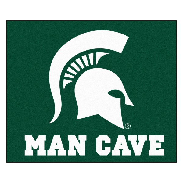 FanMats® - Michigan State University 59.5" x 71" Nylon Face Man Cave Tailgater Mat with "Spartan Helmet" Logo