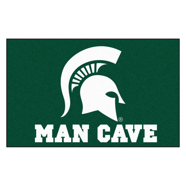 FanMats® - Michigan State University 60" x 96" Nylon Face Man Cave Ulti-Mat with "Spartan Helmet" Logo