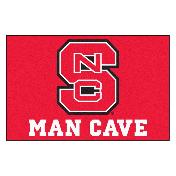 FanMats® - North Carolina State University 19" x 30" Nylon Face Man Cave Starter Mat with "NCS" Primary Logo