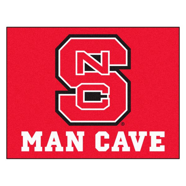 FanMats® - North Carolina State University 33.75" x 42.5" Nylon Face Man Cave All-Star Floor Mat with "NCS" Primary Logo