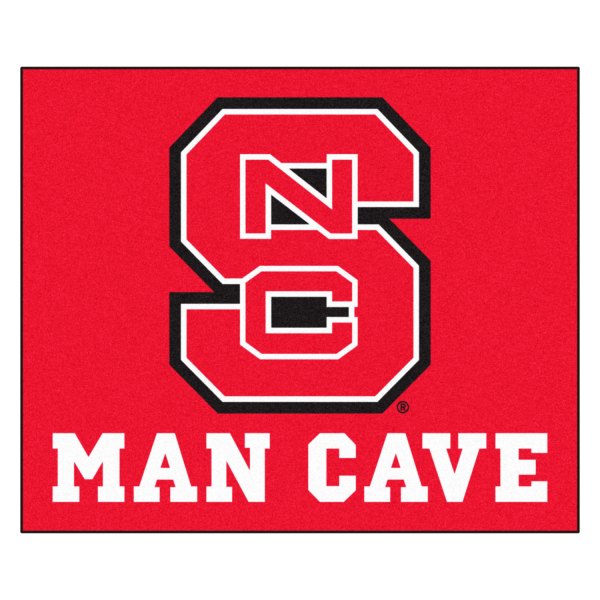 FanMats® - North Carolina State University 59.5" x 71" Nylon Face Man Cave Tailgater Mat with "NCS" Primary Logo