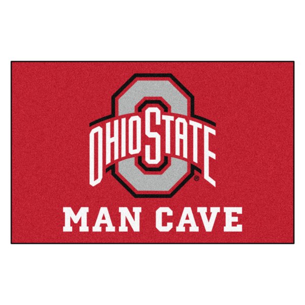FanMats® - Ohio State University 19" x 30" Nylon Face Man Cave Starter Mat with "O & Ohio State" Logo