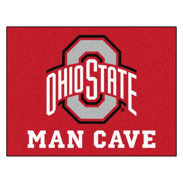 FanMats® - Ohio State University 33.75" x 42.5" Nylon Face Man Cave All-Star Floor Mat with "O & Ohio State" Logo