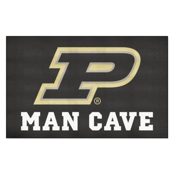 FanMats® - Purdue University 60" x 96" Nylon Face Man Cave Ulti-Mat with "P" Logo