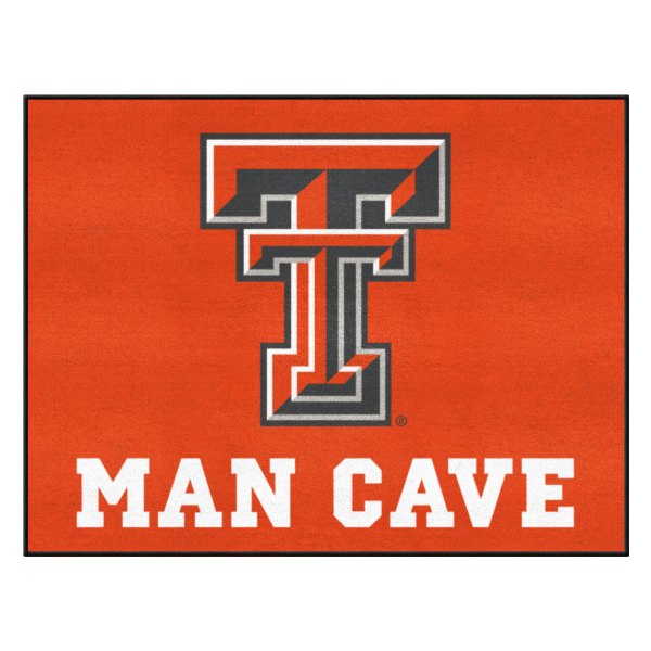 FanMats® - Texas Tech University 33.75" x 42.5" Nylon Face Man Cave All-Star Floor Mat with "TT" Logo
