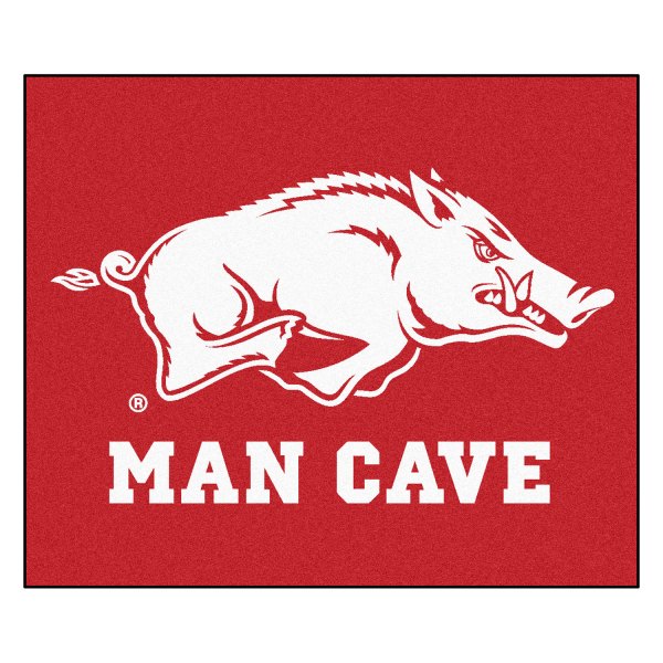FanMats® - University of Arkansas 59.5" x 71" Nylon Face Man Cave Tailgater Mat with "Razorback" Logo