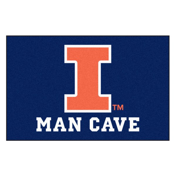 FanMats® - University of Illinois 19" x 30" Nylon Face Man Cave Starter Mat with "I" Logo