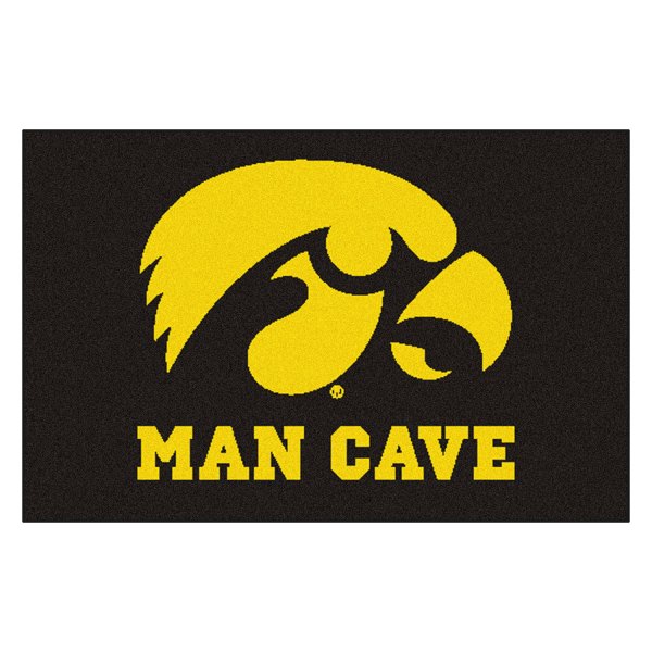 FanMats® - University of Iowa 19" x 30" Nylon Face Man Cave Starter Mat with "Hawkeye" Logo