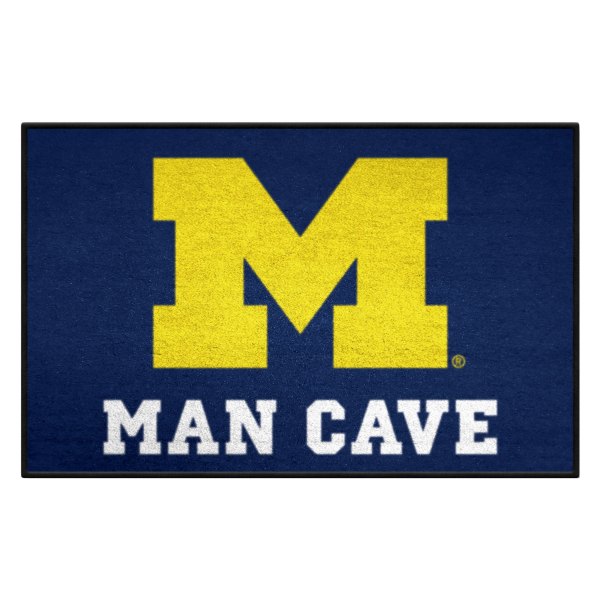 FanMats® - University of Michigan 19" x 30" Nylon Face Man Cave Starter Mat with "Block M" Logo
