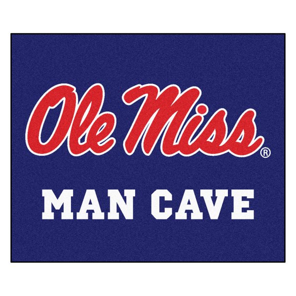 FanMats® - University of Mississippi (Ole Miss) 59.5" x 71" Nylon Face Man Cave Tailgater Mat with "Ole Miss" Script Logo