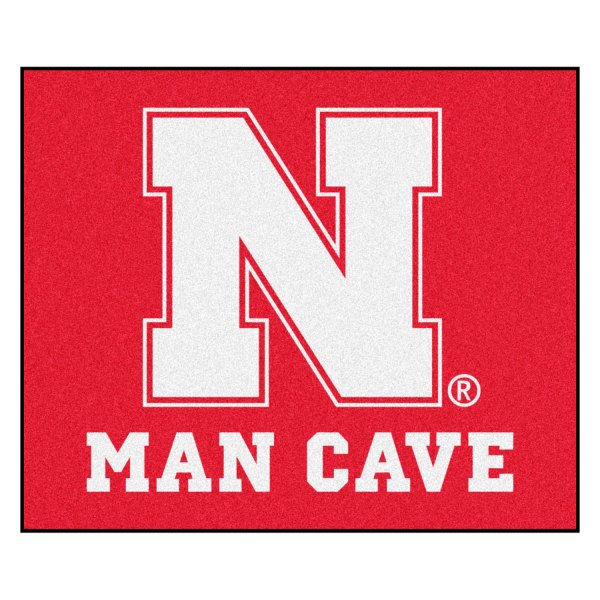 FanMats® - University of Nebraska 59.5" x 71" Nylon Face Man Cave Tailgater Mat with "Block N" Logo
