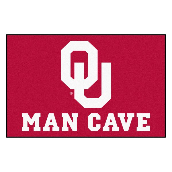 FanMats® - University of Oklahoma 19" x 30" Nylon Face Man Cave Starter Mat with "OU" Logo