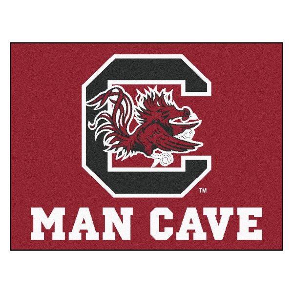 FanMats® - University of South Carolina 33.75" x 42.5" Nylon Face Man Cave All-Star Floor Mat with "Block C & Gamecock" Logo