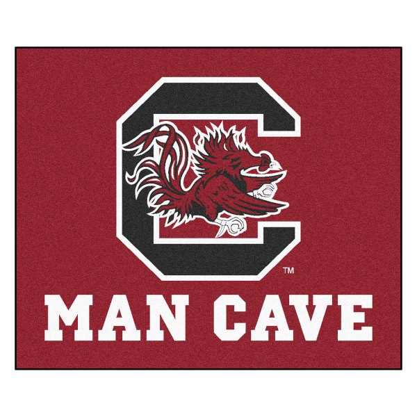 FanMats® - University of South Carolina 59.5" x 71" Nylon Face Man Cave Tailgater Mat with "Block C & Gamecock" Logo