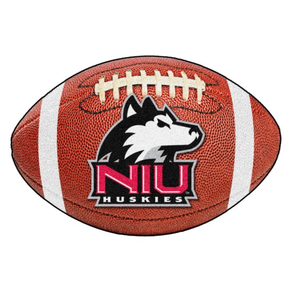 FanMats® - Northern Illinois University 20.5" x 32.5" Nylon Face Football Ball Floor Mat with "NIU & Husky" Logo